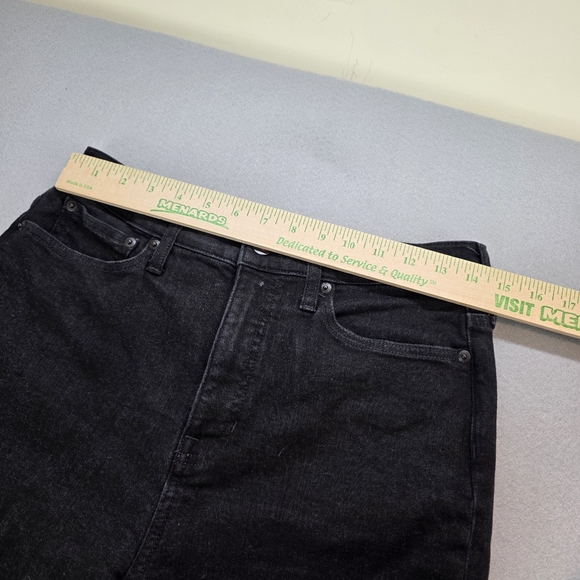 J. Crew Denim Trouser In 1996 Semi-stretch Black Wash Wide Leg Jeans sz 27 - Picture 9 of 12